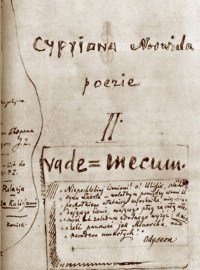 Vade-mecum, motto z Odysei (autograf ze zbiorw Biblioteki Narodowej)